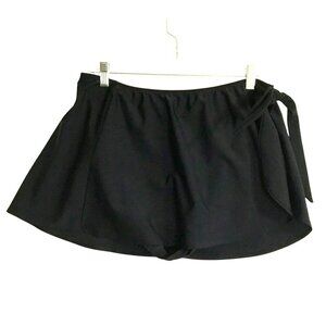 Old Navy Women's Elastic Waist with Tie Swim Skort in Black Sz XL